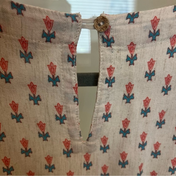 Global Desi Boho Vneck floral print jumpsuit, wide leg, sleeveless, sz XS - Picture 4 of 16